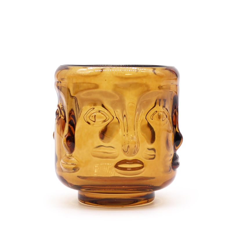 Ljushållare med Buddha-ansikten - Antik Bärnsten