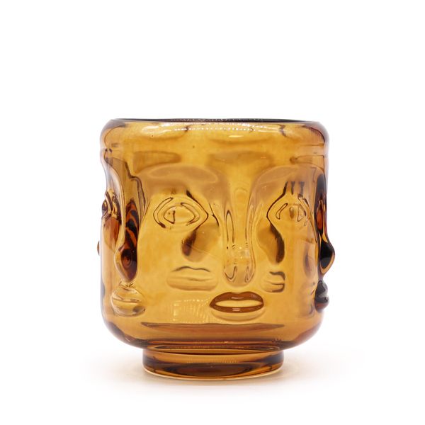 Ljushållare med Buddha-ansikten - Antik Bärnsten