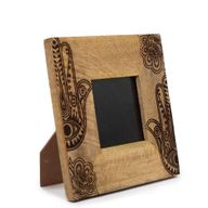 Liten Fotoram i Mangoträ (till 10x10cm) 20x20x2cm - Hamsa - Svart