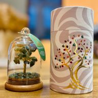 Ädelstensträd med Kupol - Grön Aventurin - Presentförpackad - 30 Stenar