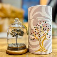 Ädelstensträd med Kupol - Pyrit - Presentförpackad - 30 Stenar