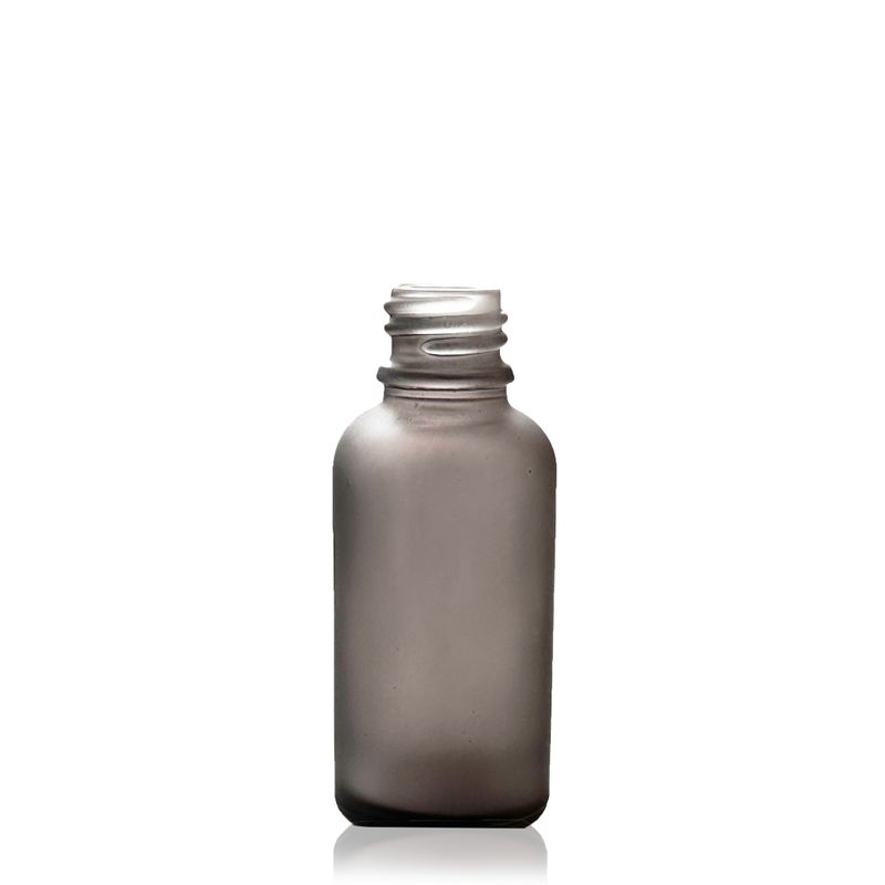 10ml Flaska i Grå Frostat Glas - Utan Lock