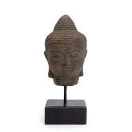 Buddhahuvud i Stillhet på Stativ - Grå