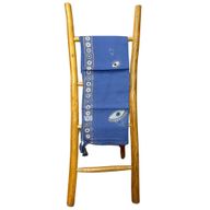 Nomad Sari Pareo - Handmålad Design i Djup Blå & Guld med Onda Ögat