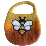 Filtväska med Bi - Handtag med Magnet - Soluppgångsorange