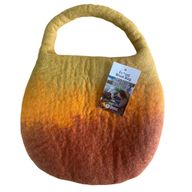 Filtväska med Bi - Handtag med Magnet - Soluppgångsorange