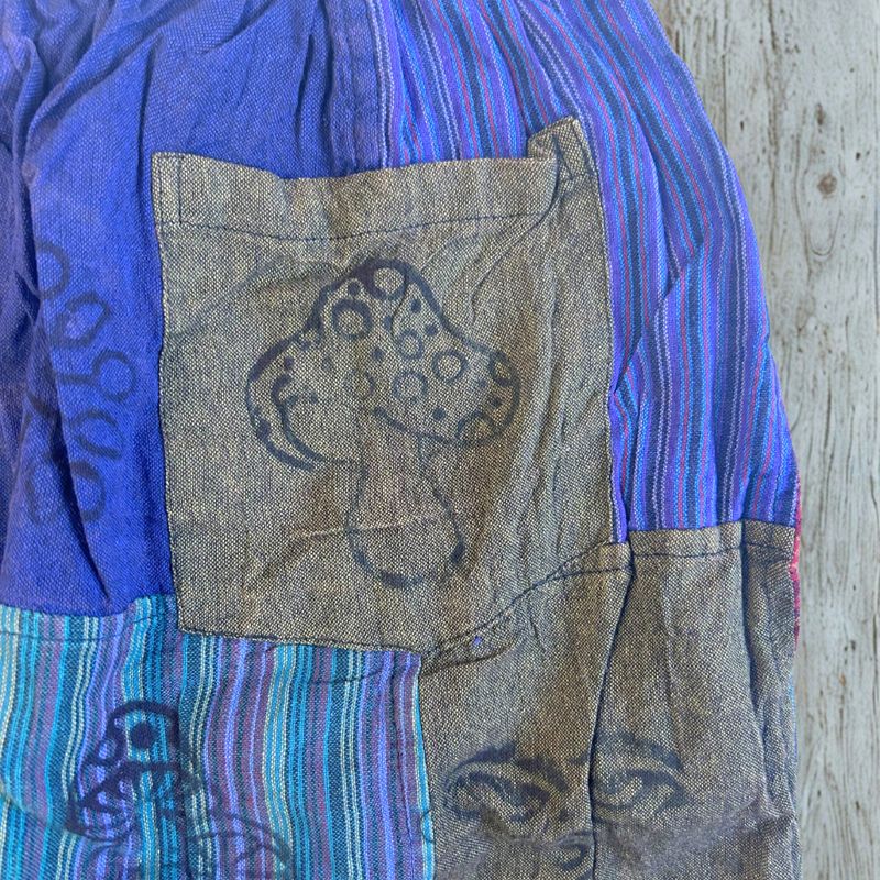 Byxor med Svamptryck - Nomad Sari Blocktryck - Lila Toner - S/M