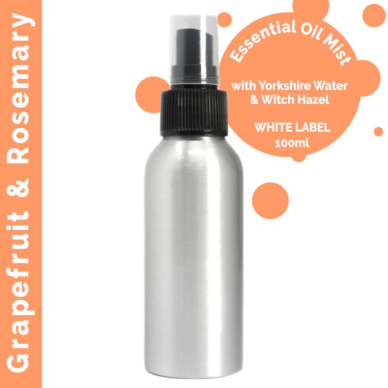 100ml Rumsspray med Eteriska Oljor - Grapefrukt and Rosmarin - Utan Etikett