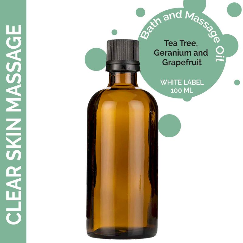 Klar Hud Massageolja - 100ml - Utan Etikett