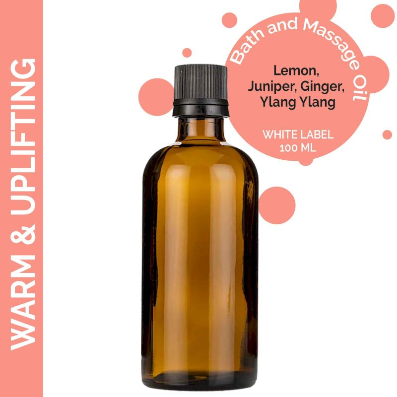 Varm & Upplyftande Massageolja - 100ml - Utan Etikett