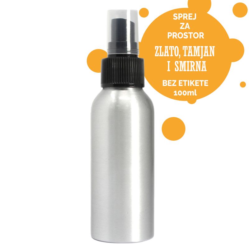 100ml Rumsspray - Guld, Rökelse & Myrra - Utan Etikett