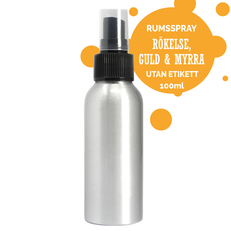 100ml Rumsspray - Guld, Rökelse & Myrra - Utan Etikett