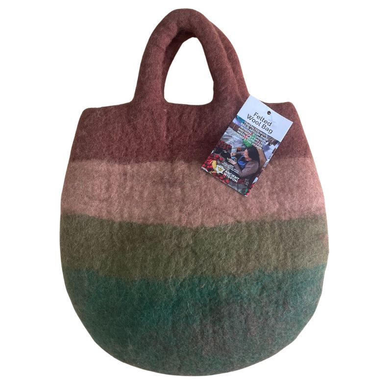 Filtväska med Svampträdgård - 35x27cm