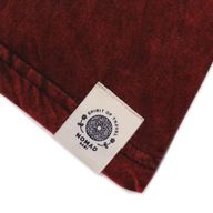 Stentvättad T-shirt (S) - Mandala - Vinröd