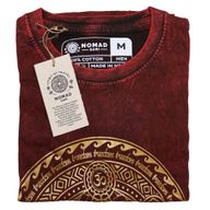 Stentvättad T-shirt (M) - Chakra - Vinröd