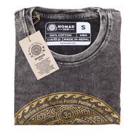 Stentvättad T-shirt (S) - Chakra - Mörkgrå