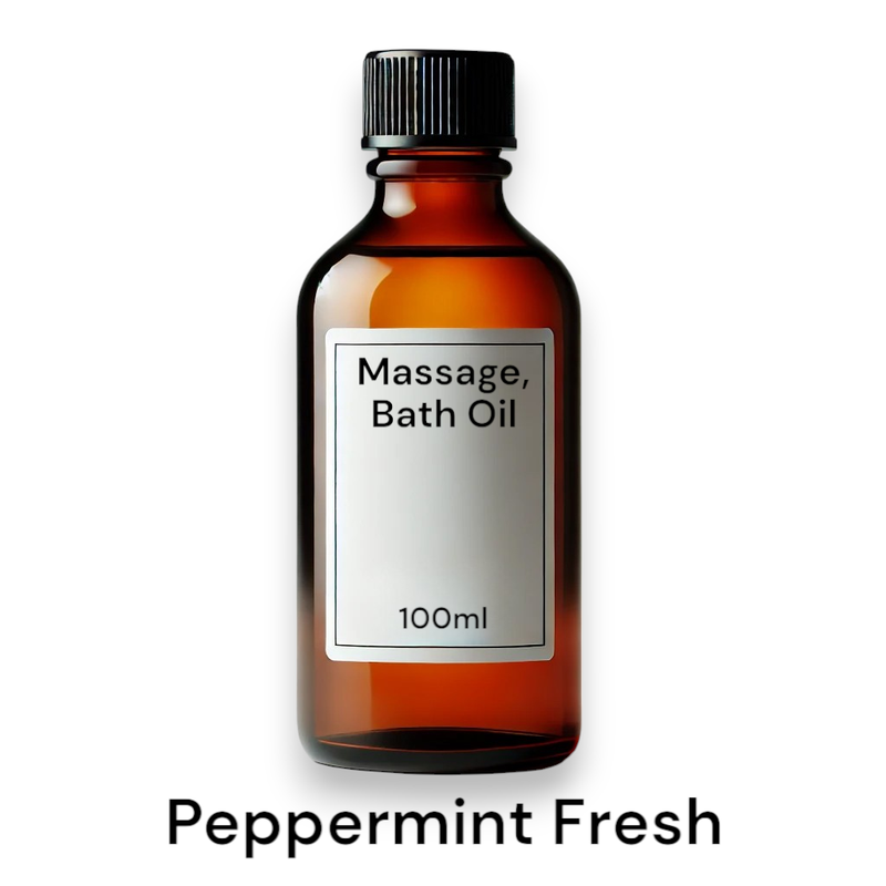 Färsk Pepparmynta Massageolja - 100ml - Utan Etikett