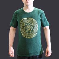 Stentvättad T-shirt (S) - Chakra - Grön