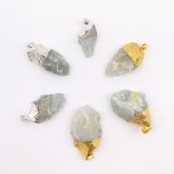 Guld- & Silverpläterade Ädelstenshängen - Klar Kvarts (6 olika)