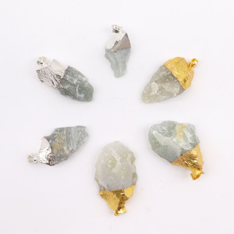 Guld- & Silverpläterade Ädelstenshängen - Klar Kvarts (6 olika)