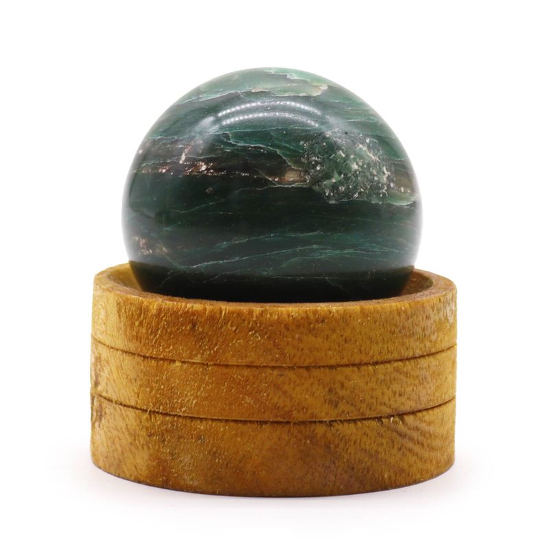 Ädelstenskula med Stativ 50mm - Indisk Jade