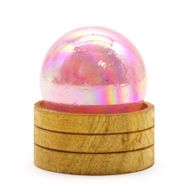 Ädelstenskula med Stativ 50mm - Rosenkvarts Titanium Aura