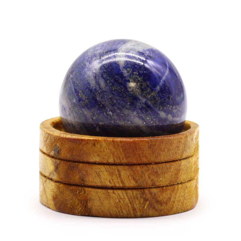 Ädelstenskula med Stativ 50mm - Afghansk Lapis