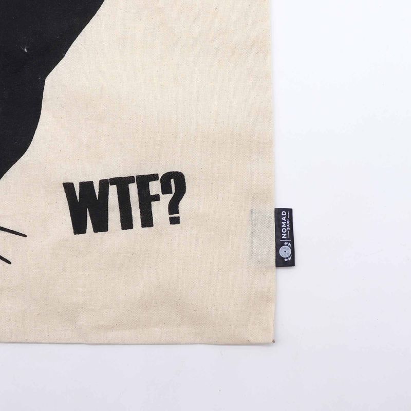 Ikonisk Basic Tygkasse - Svart Katt - Naturlig