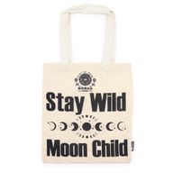 Ikonisk Basic Tygkasse - Stay Wild, Moon Child - Naturlig