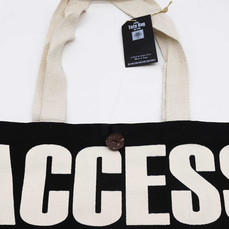 Ikonisk Klassisk Tygkasse - ACCESS ALL AREAS - Svart Naturlig