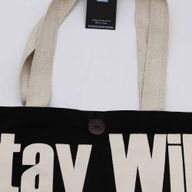 Ikonisk Klassisk Tygkasse - Stay Wild, Mood Child - Svart Naturlig