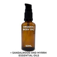 Ekologisk Kroppsolja 50ml - Sandelträ & Myrra - Utan Etikett