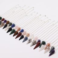Startpaket med Ädelstenspendlar (12 x 3 Kristaller) 4cm - Pyramider med 6 Sidor