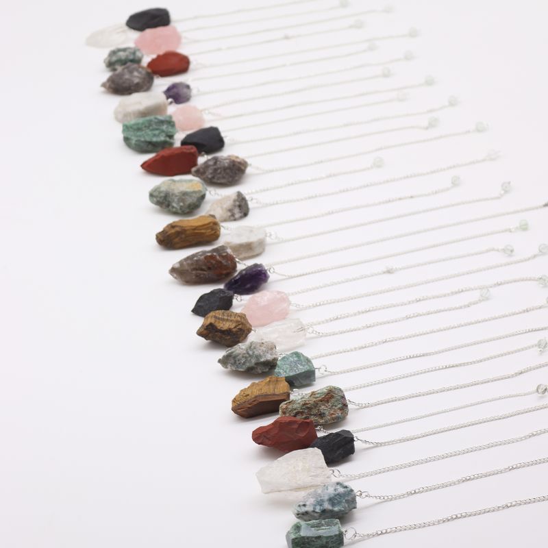 Startpaket med Ädelstenspendlar (12 x 3 Kristaller) 4cm - Råa Kristaller