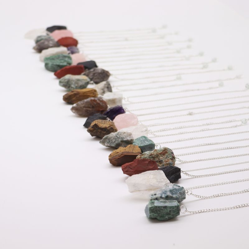 Startpaket med Ädelstenspendlar (12 x 3 Kristaller) 4cm - Råa Kristaller