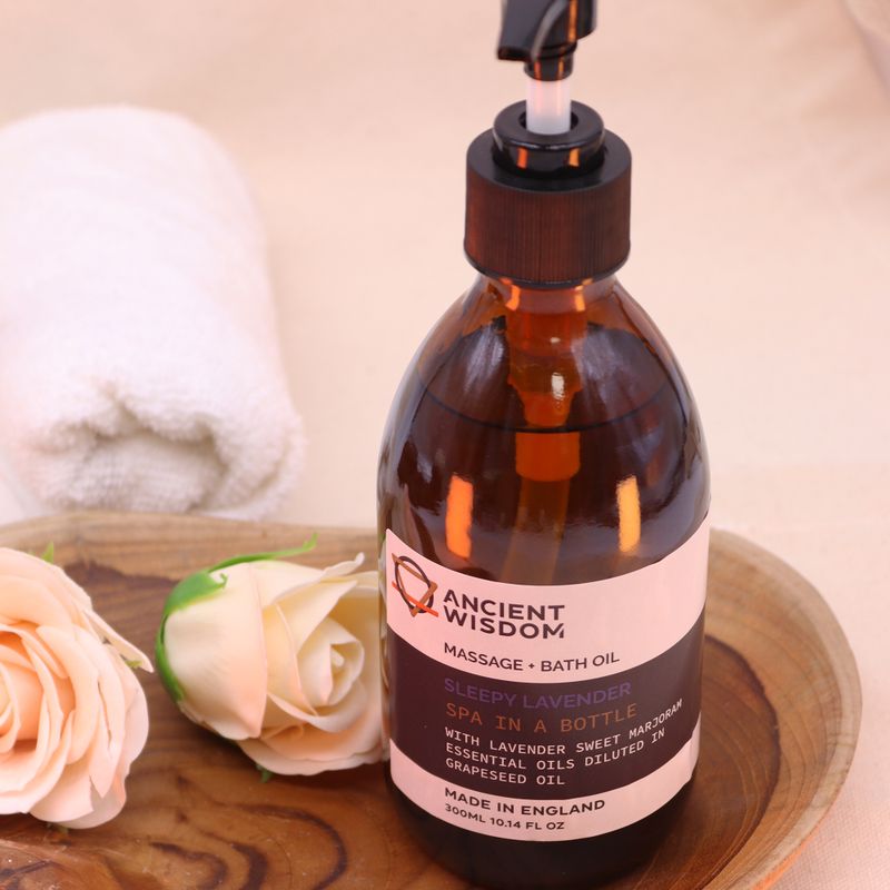 Massage- & Badolja - Sömnig Lavendel 300ml