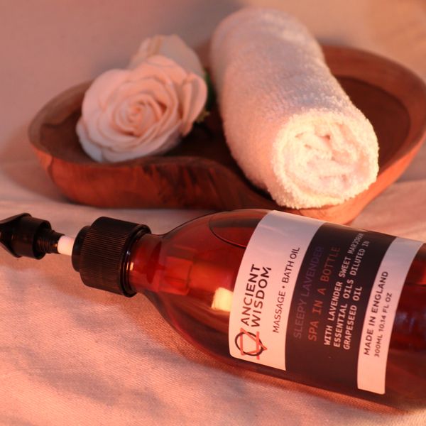 Massage- & Badolja - Sömnig Lavendel 300ml