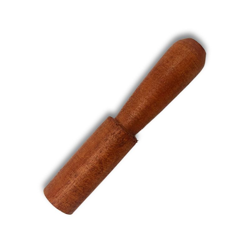 Trästav - 13cm - Formskuret Handtag - Utan Läder