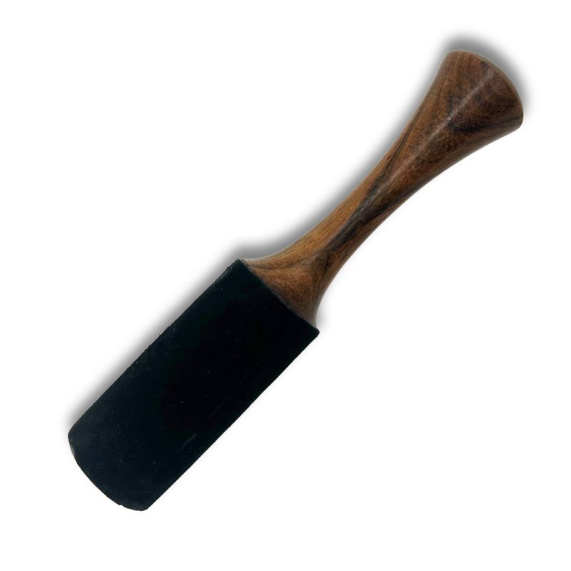 Trästav - 18x3cm - Medelstort Rörhandtag med Dubbel Ring