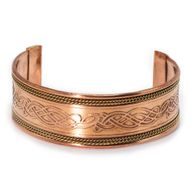 Breda Armband i Koppar med Mässingsdekor (blandade)