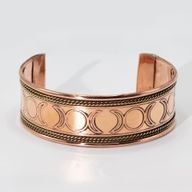 Breda Armband i Koppar med Mässingsdekor (blandade)