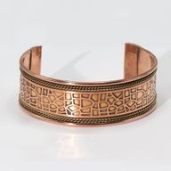 Breda Armband i Koppar med Mässingsdekor (blandade)