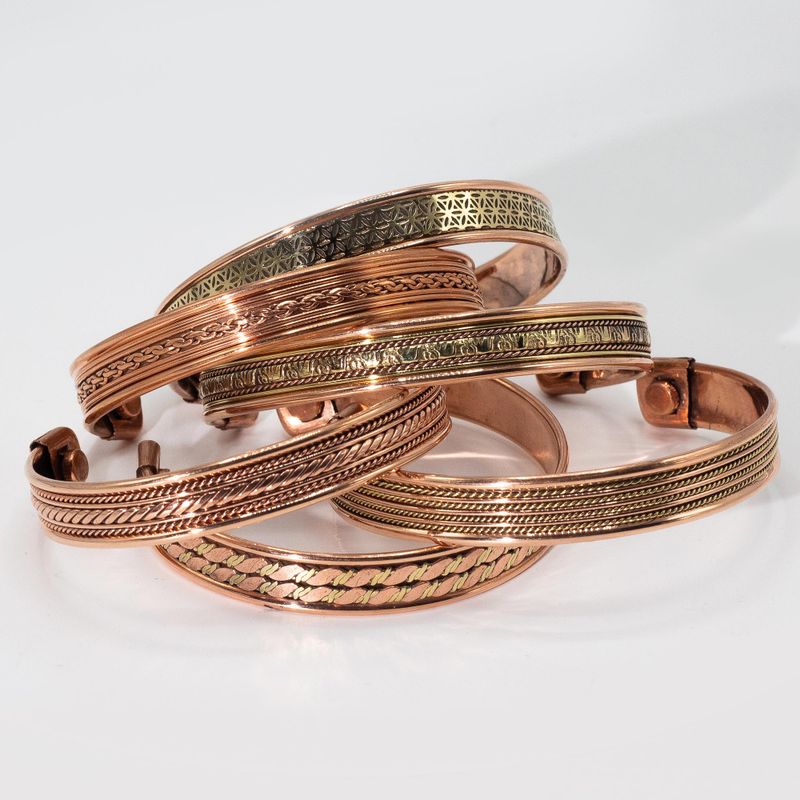 Mönstrade Armband i Koppar med Magneter (blandade)