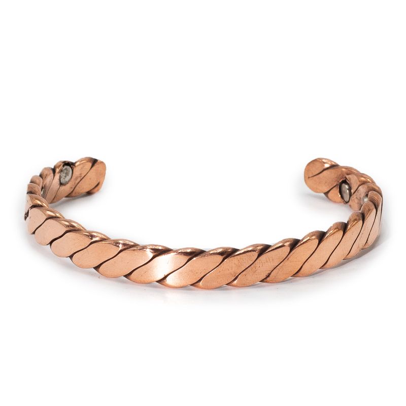 Manliga Armband i Massiv Koppar med Magneter (blandade)