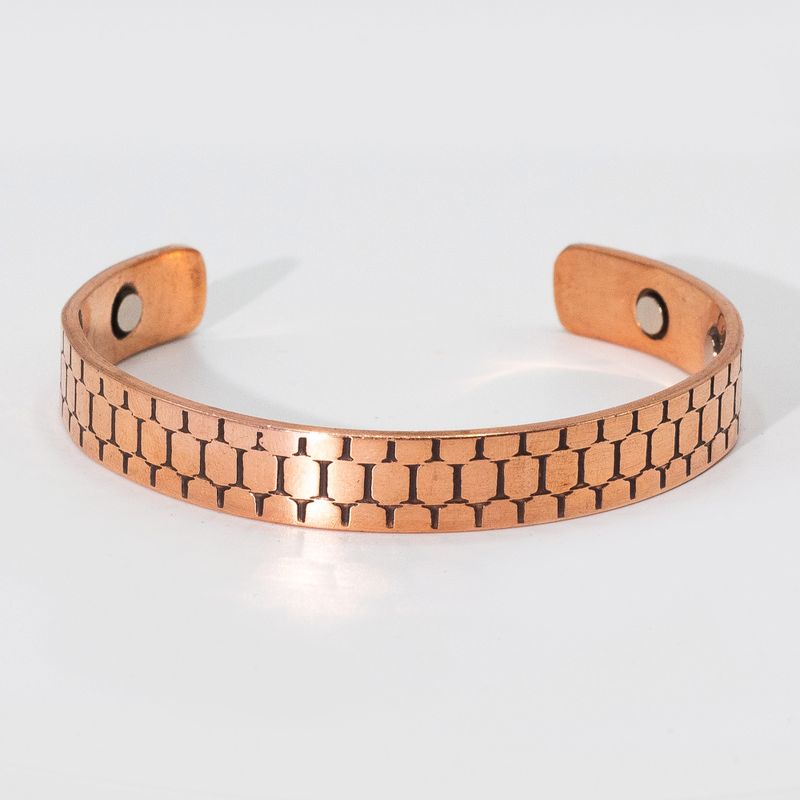 Manliga Armband i Massiv Koppar med Magneter (blandade)