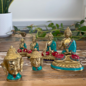 Buddhafigurer i Mässing