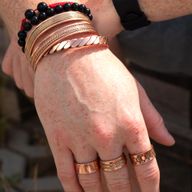 Ringar i Koppar med Magneter - Blandade Designer & Storlekar