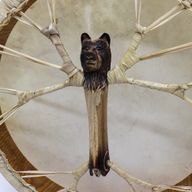 Björnens Ande - Shamansk Trumma & Pinne - Stämbar - 40cm