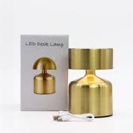 Touch-lampa - Platt Svamp i Brons - USB (C) - Uppladdningsbar (400 Watt)