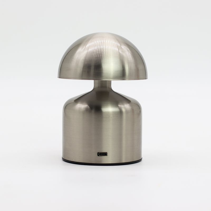 Touch-lampa - Kupolformad Svamp i Silver - USB (C) - Uppladdningsbar (400 Watt)